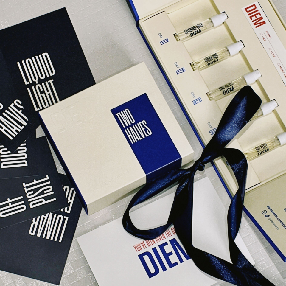 Diem Gift Set laid out on table